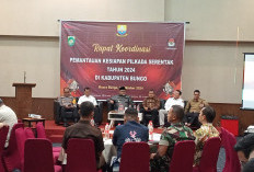 KPU Kabupaten Bungo Hadiri Rakor Persiapan Pilkada Serentak 2024