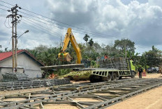 BPJN Jambi Percepat Pemasangan Jembatan Bailey di Jalan Lintas Sumatera yang Amblas