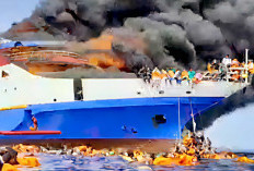 Satu Orang Meninggal Dunia, Kapal KM Barcelona V Terbakar di Perairan Minahasa Utara