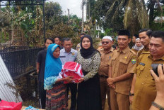 Ketua TP PKK Ririn Novianti Beri Bantuan Korban Kebakaran Di Desa Pudak Kumpeh Ulu