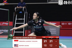 Kalahkan Beiwen Zhang, Gregoria Melaju ke Babak 16 Besar Singapore Open 2024