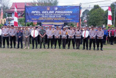 Polres Tanjab Timur Apel Gelar Pasukan Operasi Patuh Siginjai 2025 dan Kelengkapan Personel