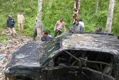 Mobil Dirut PDAM Tirta Kahyangan Sungai Penuh Terseret Arus Sungai Masuk Jurang, Begini Kondisinya 