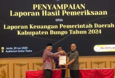 Pemkab Bungo Terima Penghargaan Opini WTP dari BPK RI