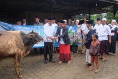 Wakil Bupati Junaidi Mahir Serahkan Hewan Kurban : Idul Adha sebagai momentum Berbagi Kebahagiaan
