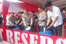Polda Sumsel Musnahkan 17 Kg Sabu dan Ribuan Butir Pil Ekstasi