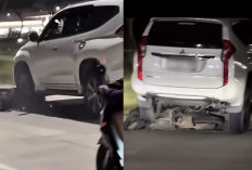 Diduga Mabuk, Pengemudi Pajero Seret Motor Ratusan Meter