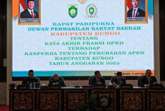 DPRD Bungo Gelar Paripurna Kata Akhir Fraksi-Fraksi Ranperda Perubahan APBD 2025