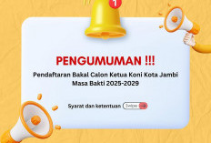 Pendaftaran Calon Ketua KONI Kota Jambi 2025-2029 Dimulai, Cek Ini Syarat dan Prosedurnya