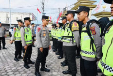 Kapolda Jambi Pimpin Apel dan Cek Kelengkapan Personil Pilkada Serentak di Mapolres Batanghari 