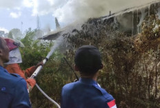 Kebakaran Hebat Melanda Rumah Kosong Milik Pelindo di Jambi