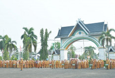 Sekda Batanghari Hadiri Apel Rutin di Halaman Kantor Bupati Batanghari