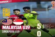 Lima Gol Tanpa Balas, Malaysia U-19 Hancurkan Singapura di Grup C