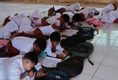 Terpaksa Belajar di Lantai, SDN 047 Tebo Tak Miliki Kursi