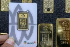 Harga Emas Hari Ini Turun Rp 2.000 Per Gram