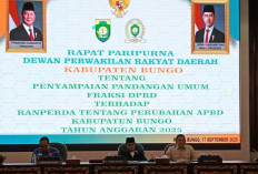 DPRD Bungo Gelar Paripurna Pandangan Umum Fraksi Terhadap Ranperda Perubahan APBD 2025