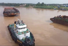 Lagi-Lagi Tabrak Tiang Jembatan Aur Duri Tongkang Batu Bara Bikin Kacau