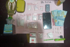 Pengedar Sabu Asal Rimbo Bujang Ditangkap, Polres Bungo Sita Hampir 100 Gram Barang Bukti