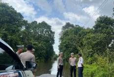  4 Titik Jalan di Bulian Ditutup Sementara, Satlantas Polres Batanghari : Akibat Banjir