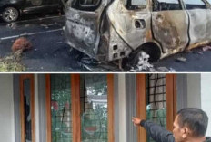 Rumah Dinas Wagub Jambi Abdullah Sani  Diserang Massa Anarkis, Mobil Jurnalis Jambi Ikut Dibakar