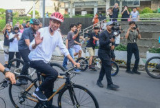 Minggu Pagi, Presiden Jokowi Bersepeda di Kawasan CFD Sudirman-Thamirin 
