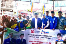 DPD PAN Tanjabbar Gelar Pembagian Sembako Serentak Dalam Rangka HUT PAN ke-27