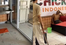 Aksi Pria Diduga ODGJ Pecahkan Kaca dan Masuk Restoran Cepat Saji, Pengunjung Panik