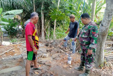 Sumur Bor Program TMMD Sudah Mengeluarkan Air