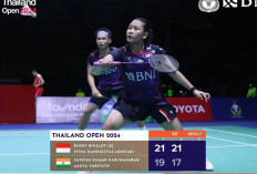 Menang Dua Gim Langsung, Rinov/Pitha Maju ke Perempat Final Thailand Open 2024