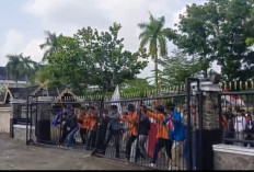 Demo Ricuh, Demonstran Terobos Pagar Kantor DPRD Provinsi Jambi, Polisi Terluka