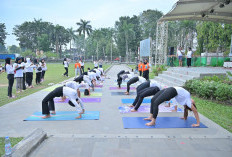 Yoga for One Earth, One Health: Ratusan Warga Jambi Ikuti Yoga Bersama Wali Kota