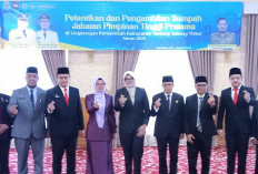Bupati Dillah Lantik Delapan Pejabat Eselon II, Di Lingkup Pemkab Tanjab Timur