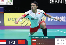 Jonatan Christie raih poin pertama untuk Indonesia di final Piala Thomas 2024